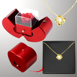 Coffret Rose Éternelle Avec Collier