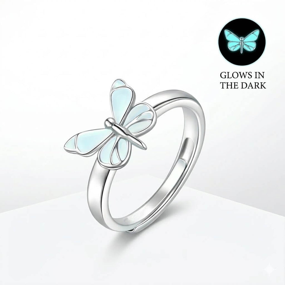 Bague Papillon Bleu « Rêve Lumineux » – Édition Limitée 2026