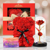 Édition Limitée Saint-Valentin – Coffret Rose Éternelle & Ours de Fleurs
