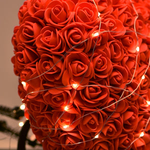 Cœur De Roses LED Boîte - Madeofrose Ours En Rose